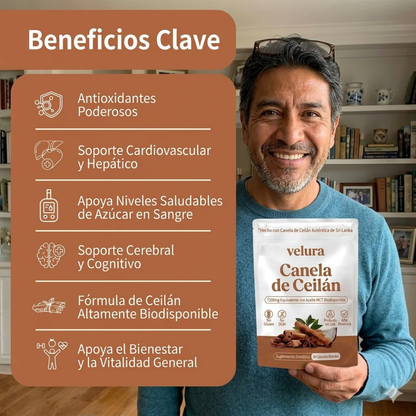 Velura™ Extracto de Canela de Ceilán con Aceite MCT